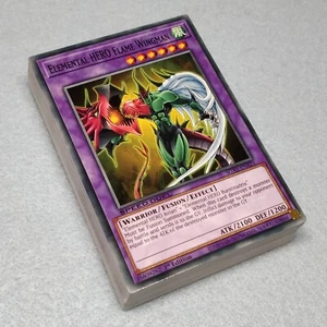 Yugioh GX Jaden Yuki 50 Card Deck Elemental HERO Flame Wingman Fusion NM - Picture 1 of 5