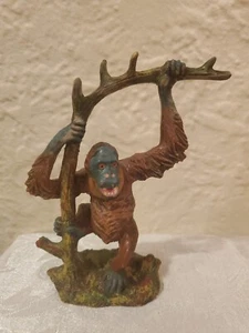 Worn Vintage German Composition Elastolin Animal Orangutang Toy Figurine - Picture 1 of 5