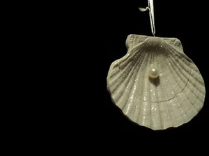 KSA "WHITE SEASHELL ORNAMENT" ~ New ~ Pretty - Picture 1 of 1