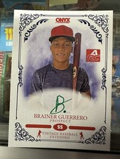 2022 Onyx Vintage Extended Auto GreenInk #VA-BG Brainer Guerrero /50 - Prospect