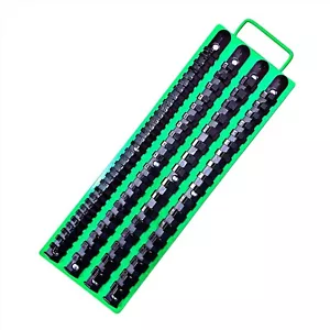 Tool Kingdom Socket Rail Tray Holds 86 Sockets, 1/4" 3/8" 1/2" Drive Clips - Picture 1 of 5