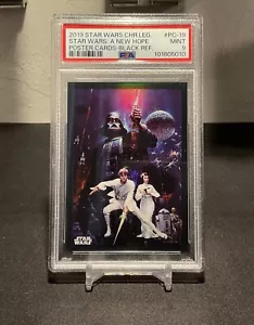 Topps Star Wars 2019 Chrome Legacy A New Hope Poster PC-19 Black /10 PSA 9 - Picture 1 of 2