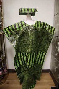 African Kampala Nigerian Kaftan Bubu Dress NEW - Picture 1 of 7