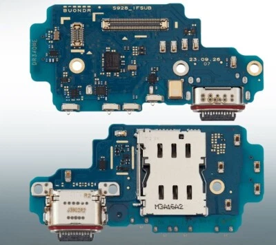 Placa de puerto de carga original Samsung Galaxy S24 Ultra 5G con lector de tarjetas SIM Foto 1 de 4