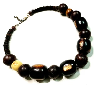 Ethnic Tibetan Bone Necklace Banjara Resin Beads Ethnic Tribal Hippie Gypsy Boho - Picture 1 of 5