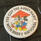 VINTAGE nos PINBACK BUTTON #79 - DISNEY - ABBY HABIT NATIONAL