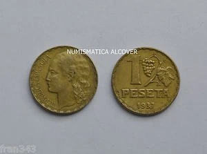 II REPUBLICA ESPAÑOLA 1 peseta 1937 MBC / SPAIN km#755 VF - Picture 1 of 1