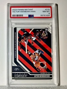Tarjeta de baloncesto Victor Wembanyama 2023-24 Panini #210 de novato de la NBA 1 de 3127 PSA 8 - Imagen 1 de 2
