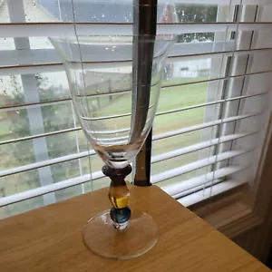 Mikasa Estate/Kennington Klar Bernstein & Blauer Stiel 7 1/4" Weinglas Klar Schüssel - Bild 1 von 5