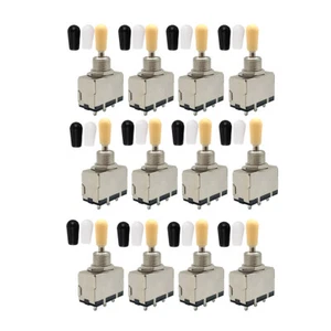 Fleor 12 STCK. 3-Wege Kippschalter Tonabnehmer Wahlschalter mit 3 Spitzen für LP E-Gitarre - Bild 1 von 5