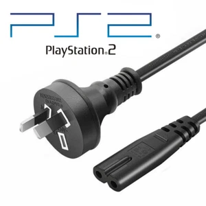 PS2 Power Supply 1.5m Cord Lead Cable AU Black Plug Sony Playstation 2 AUS - Picture 1 of 2