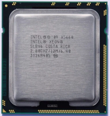 1 of Used Intel Xeon X5660 SLBV6 2.8GHz 12 MB LGA 1366 Six Core CPU Processor - Image 1 of 3