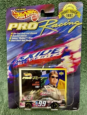 复古 NASCAR 风火轮 1996 年 Jeff Burton 库存汽车 # 99 和收藏卡 — 第 1/3 张图片