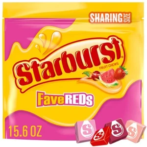STARBURST FaveREDS Fruit Chews Chewy Candy, Sharing Size, (15.6 oz) Bag - Picture 1 of 6