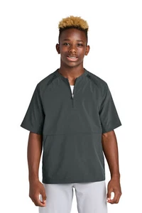 Sport-Tek YJST489 Youth Short Sleeve Repeat 1/2-Zip 100% Poly Elegant Jacket - Picture 1 of 5