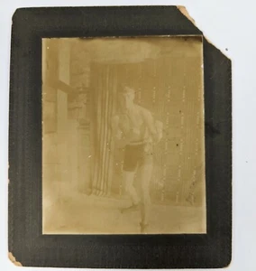 Vintage Boxer Photograph 1910s 4x5 Boxing - Picture 1 of 2