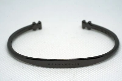 RETIRED HAPPYHOLIC Share Bracelet/Cuff 925 Sterling Silver - Hematite (Black) - Image 1 of 4