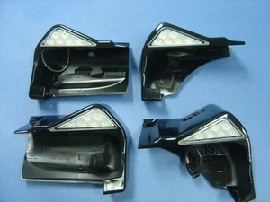 4 PIEZAS PORTAEQUIPAJES PANEL LATERAL NEGRO + LUZ LED PARA MERCEDES CLASE G 1986-2017 - Imagen 1 de 12