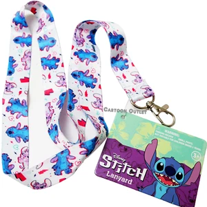 Disney Stitch Lilo And Stitch Cartoon Character Lanyard With ID Badge Holder - Picture 1 of 8