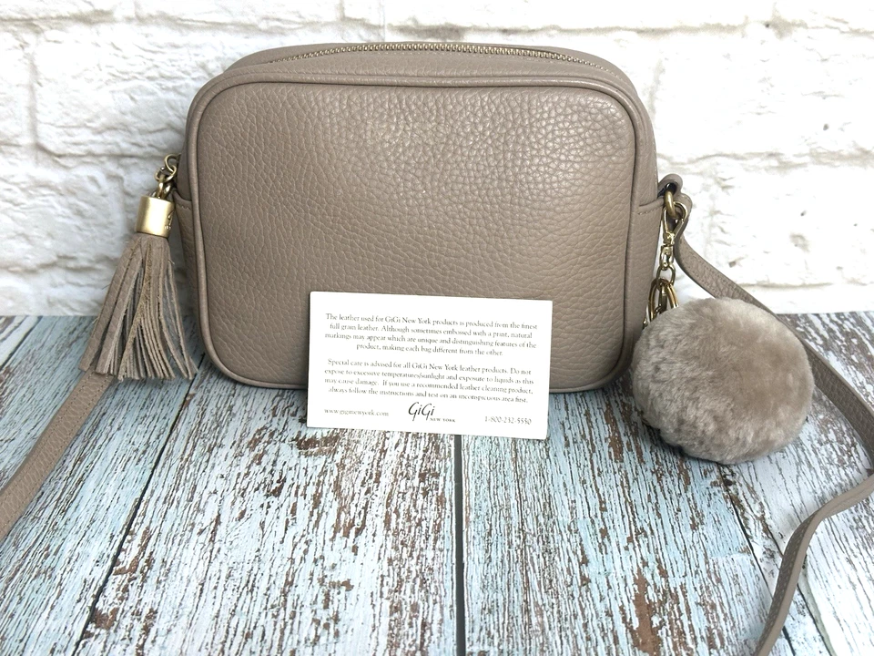 Gigi Crossbody Handbag Women's Leather Handbag Camera Bag Tan Beige Small - Image 1 of 4