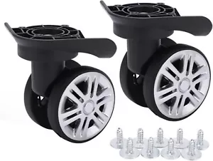 Paquete de 2 ruedas de equipaje de repuesto para maleta trolley - silencio duradero fácil de instalar - Imagen 1 de 7