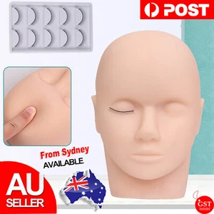 Mannequin Head Makeup Cosmetology Training Head w/ Practice Strip Lashes Set AU - Picture 1 of 14