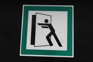 Information Sign Escape Route Door Left 15cm x 15cm Green - Picture 1 of 3