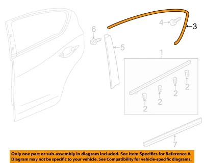 Moldura exterior puerta trasera HONDA OEM 13-22 ILX 72921TX6A01 Foto 1 de 2
