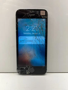iPhone 5s Space Grau Glasbruch FÜR TEILE - Bild 1 von 6