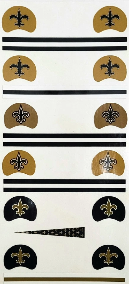 New Orleans Saints Helmet Logo Timeline Custom Gumball Decal - Image 1 of 1