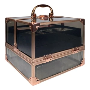 Technic Beauty Case Black & Rose Gold Filled Case - Picture 1 of 3