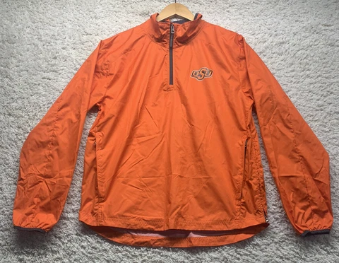 Gen 2  Large Oklahoma State Cowboys Orange 1/4 Zip Pullover Windbreaker Cover