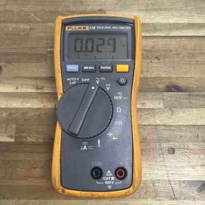 Fluke 116 HVAC True RMS Digital Multimeter With Leads FREE SHIPPING - Image 1 of 4