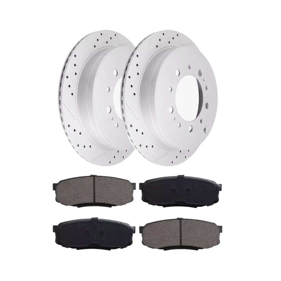 Rear Disc Brake Rotors & Ceramic Pads for 2008-2019 Toyota Tundra Sequoia - Image 1 of 1