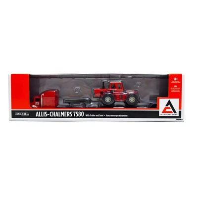 Juego de juguetes Ertl Allis Chalmers 7580 2024 con semirremolque y remolque, escala 1/64 nuevo en caja Foto 1 de 4