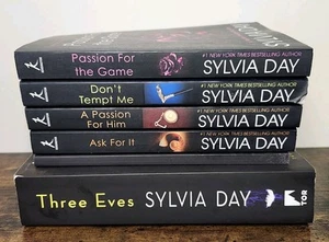 Lot of 6 Sylvia Day Paperback Books Erotic Romance A Passion For Him Three Eyes - Picture 1 of 16