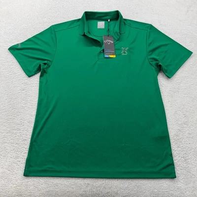 Callaway Mens Green Golf Polo Shirt Opti Dry Cooling Short Sleeve M Midvale - Image 1 of 4