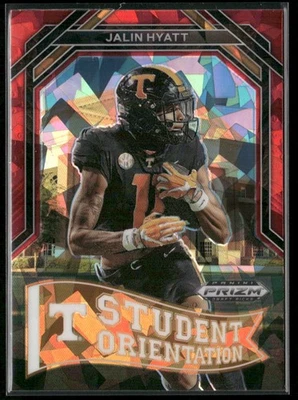 2023 Panini Prizm Draft Picks #SO-14 Jalin Hyatt Student Orientation Red Ice - Image 1 of 2