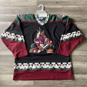 Vintage 90er NHL PHOENIX COYOTES STARTER HOCKEY TRIKOT KACHINA LOGO GRÖSSE Lrg - Bild 1 von 13