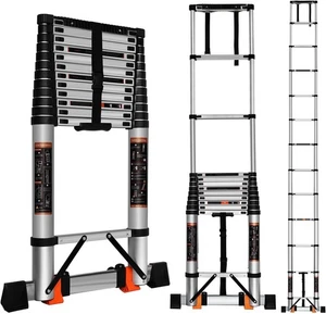 6.2 M Telescoping Ladder,Portable Multi-Purpose Aluminum Compact Ladder,330LB... - Picture 1 of 8