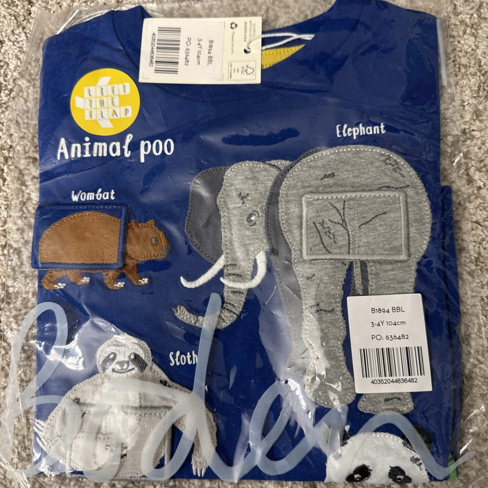 Camisa MINI BODEN ANIMAL POO. 3-4Y NUEVO DIFÍCIL DE ENCONTRAR Y ENVÍO GRATUITO Foto 1 de 1