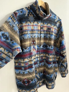 Vintage Bear Ridge Outfitters misto lana full zip pile donna XL tasche LEGGI - Foto 1 di 10
