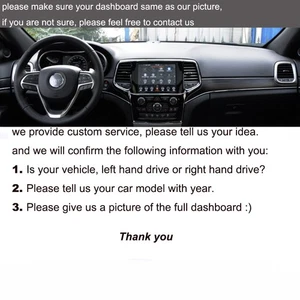 Custom Alcantara Car Dashboard Cover Wrap for Jeep Grand Cherokee 2011-2020 - Bild 1 von 9