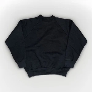 Vintage Fruit of the Loom Mock Neck Sweatshirt Black Men’s Medium 20x22 USA Made - Picture 1 of 5