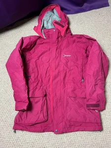 Berghaus Womens Size 12 Pink Rain Jacket Waterproof Hooded Outdoor Coat - Picture 1 of 5