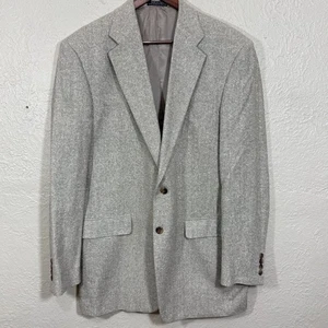 Vintage RBM Seide Sport Mantel Blazer 42 L Tweed hellbraun minimalistisch 90er Old Money Ivy Preppy - Bild 1 von 12