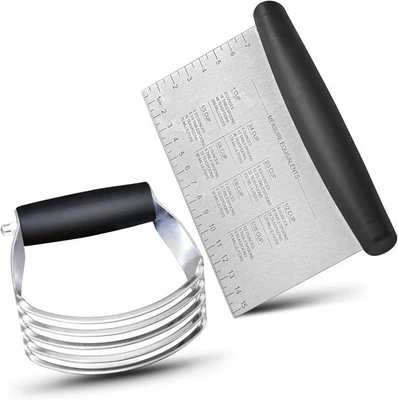 ALLTOP Stainless Steel Bench Scraper and Pastry Blender Cutter Set, Black  - Image 1 of 4