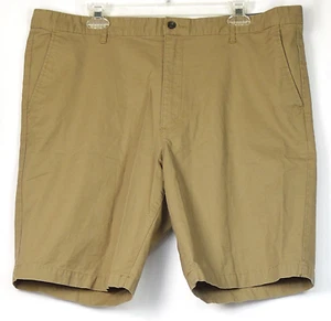 Claiborne Tan Brown Flat Front 100% Cotton Canvas Shorts 38 - Picture 1 of 2