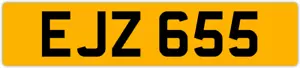 EJZ 655 E 3x3 DATELESS PRIVATE NUMBER PLATE EM EMM EMMA EVE EVA EUAN ERIC ELA ED - Picture 1 of 1