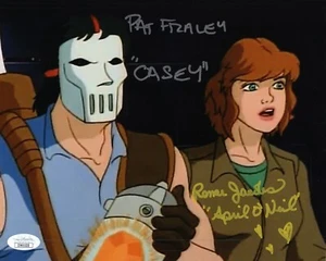PAT FRALEY & RENAE JACOBS Signed "TMNT APRIL & CASEY JONES" 8x10 photo (JSA COA) - Picture 1 of 2